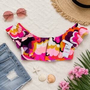 NWT Trina Turk Swim & Spa Collection Off-the-Shoulder Bikini Top – Size 10